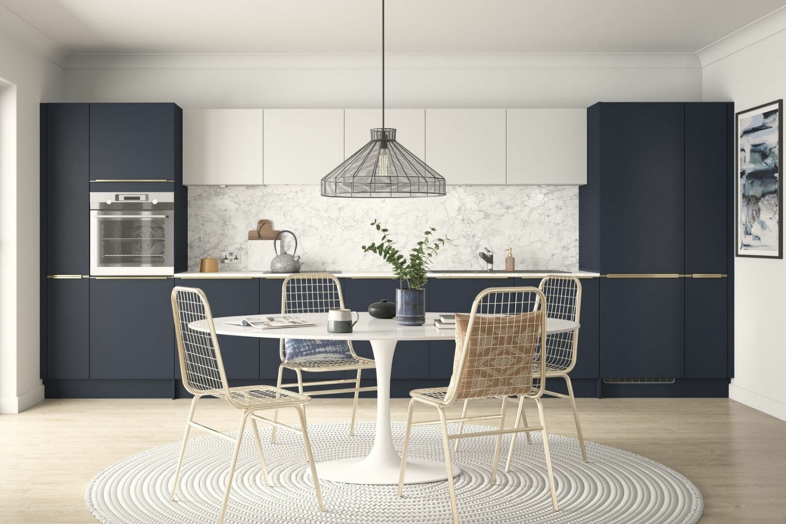 Navy modern kitchen